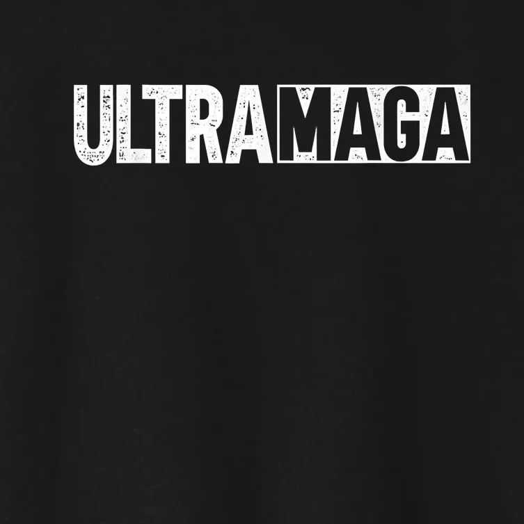 Ultra MAGA Conservative Anti Joe Biden Women's Crop Top Tee