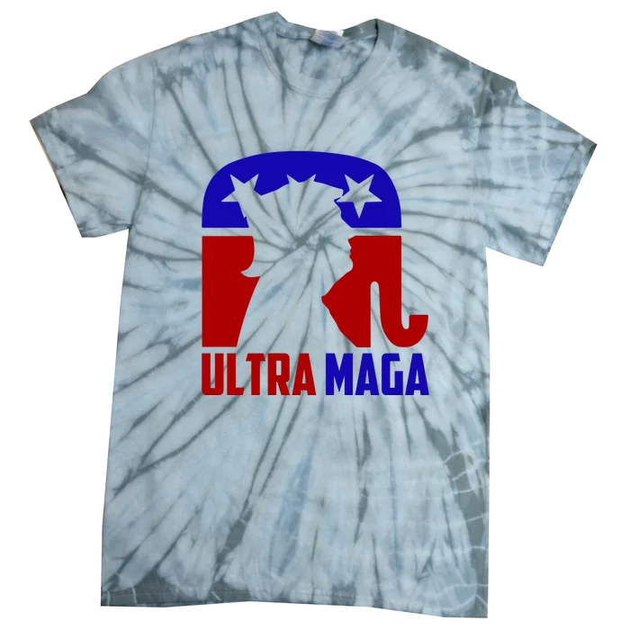 Ultra MAGA Conservative Donald Trump Tie-Dye T-Shirt