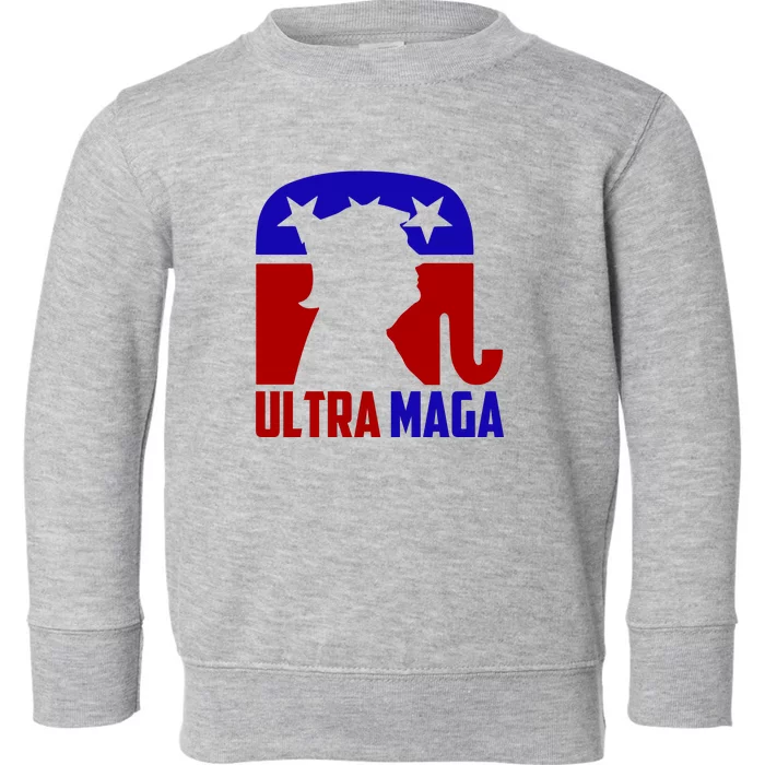 Ultra MAGA Conservative Donald Trump Toddler Sweatshirt