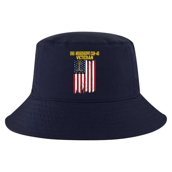 Uss Mississippi Cgn40 Cruiser Veterans Day Fathers Day Cool Comfort Performance Bucket Hat