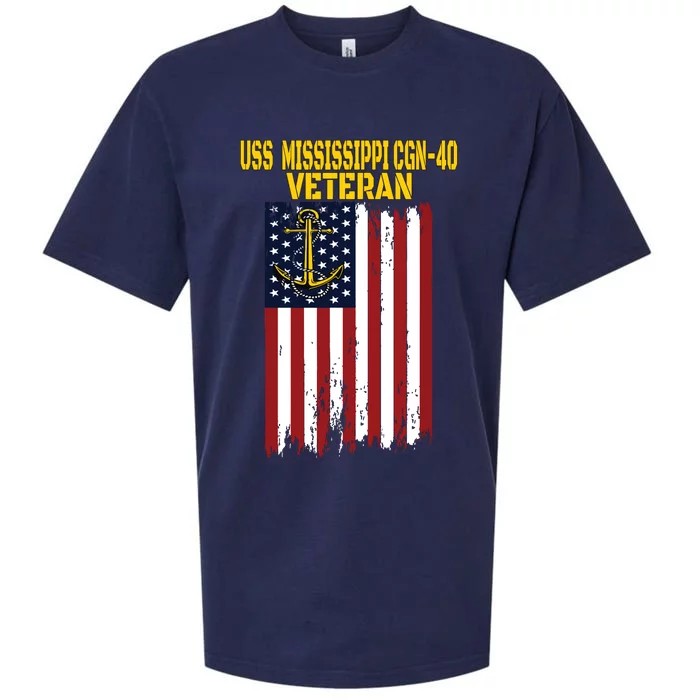 Uss Mississippi Cgn40 Cruiser Veterans Day Fathers Day Sueded Cloud Jersey T-Shirt