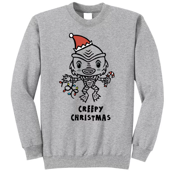 Universal Monsters Christmas Creature From The Black Lagoon Cool Gift Tall Sweatshirt