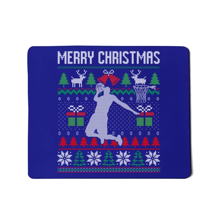 Ugly Merry Christmas Basketball Santa Xmas Costume Gift Meaningful Gift Mousepad