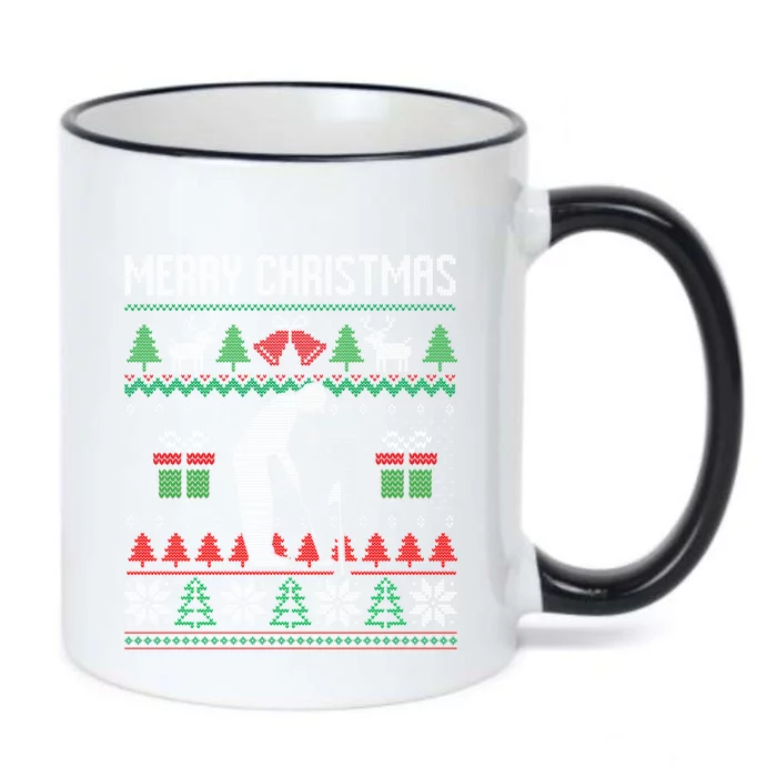 Ugly Merry Christmas Golf Santa Xmas Costume Gift Great Gift Black Color Changing Mug