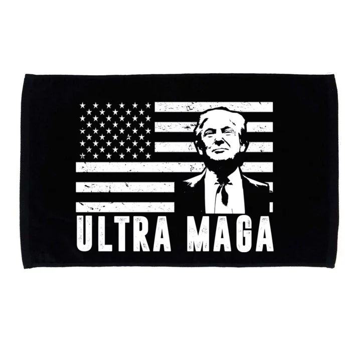 Ultra Maga Donald Trump Usa Flag Microfiber Hand Towel