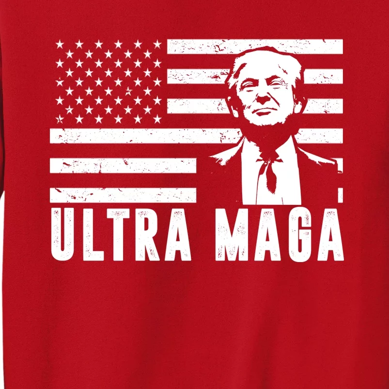 Ultra Maga Donald Trump Usa Flag Sweatshirt