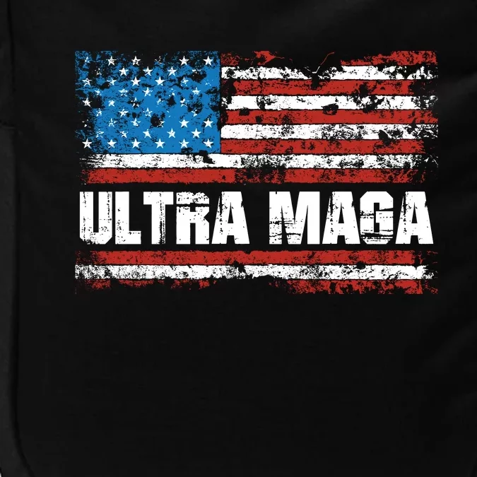 Ultra MAGA Distressed United States Of America USA Flag Impact Tech Backpack