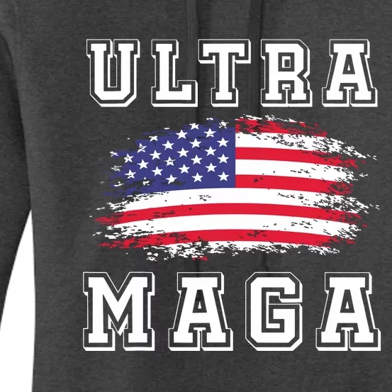 Ultra Maga Donald Trump American Pro Freedom Ultramaga Women's Pullover Hoodie