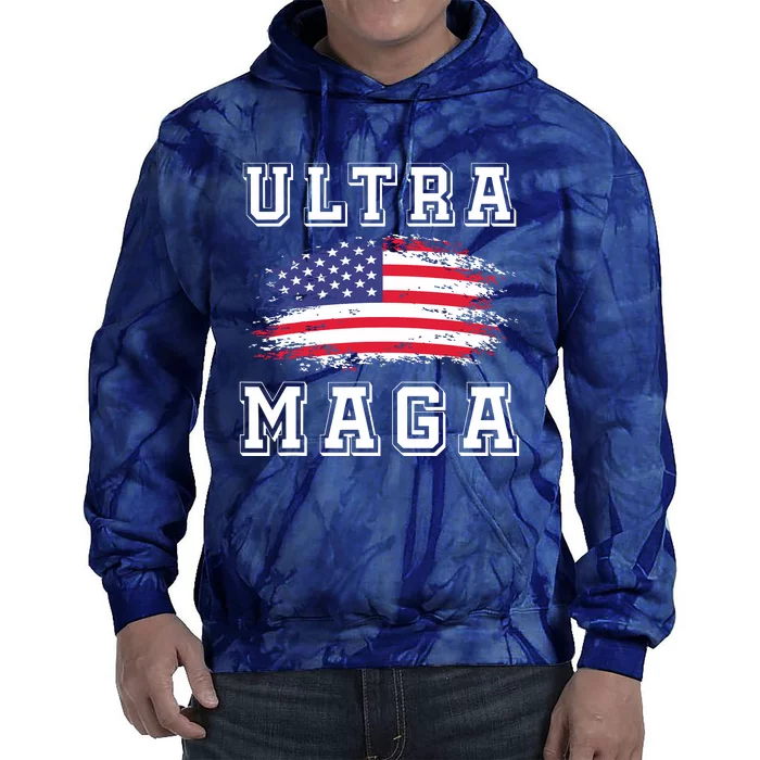 Ultra Maga Donald Trump American Pro Freedom Ultramaga Tie Dye Hoodie