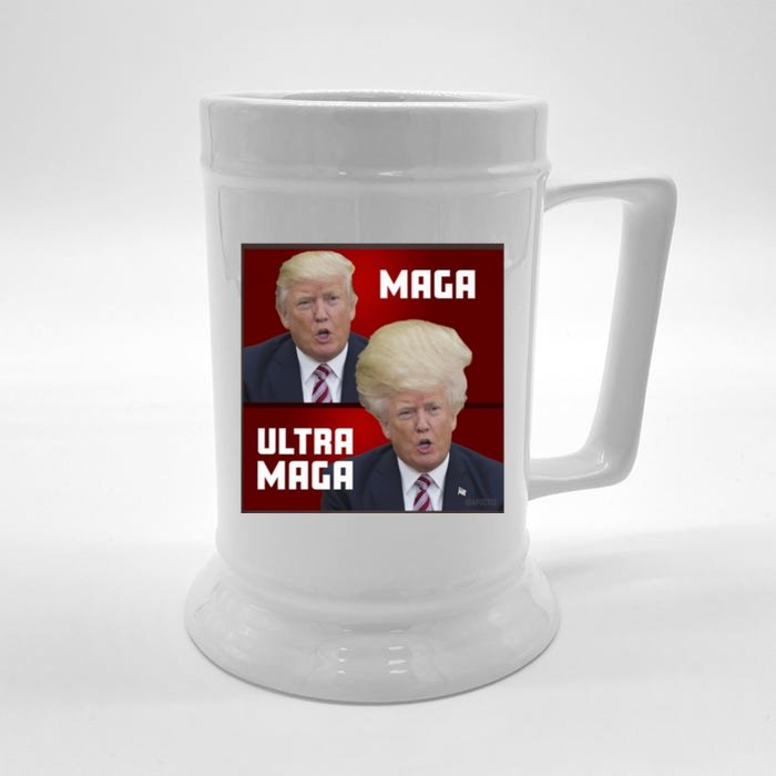 Ultra Maga Donald J Trump Ultra Maga Front & Back Beer Stein