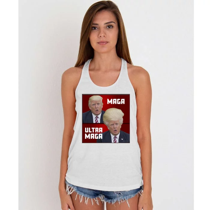 Ultra Maga Donald J Trump Ultra Maga Women's Knotted Racerback Tank