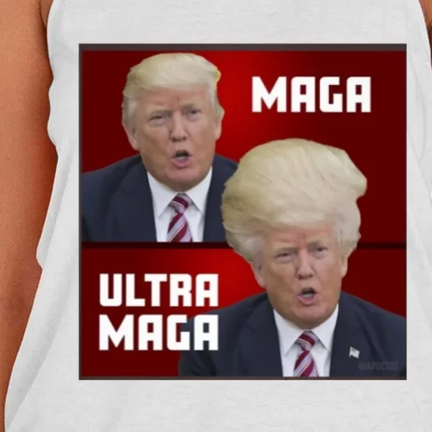 Ultra Maga Donald J Trump Ultra Maga Women's Knotted Racerback Tank