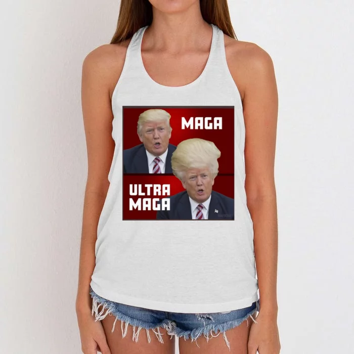 Ultra Maga Donald J Trump Ultra Maga Women's Knotted Racerback Tank