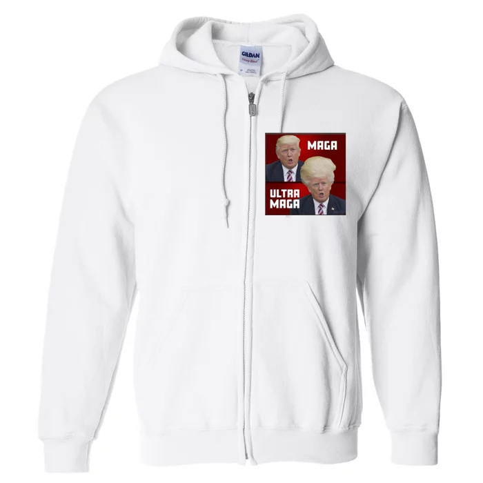 Ultra Maga Donald J Trump Ultra Maga Full Zip Hoodie