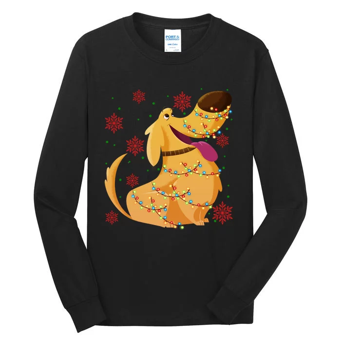 Up Movie Dug Dog Christmas Light Up Dug Dog Christmas Tall Long Sleeve T-Shirt