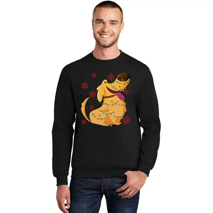 Up Movie Dug Dog Christmas Light Up Dug Dog Christmas Tall Sweatshirt