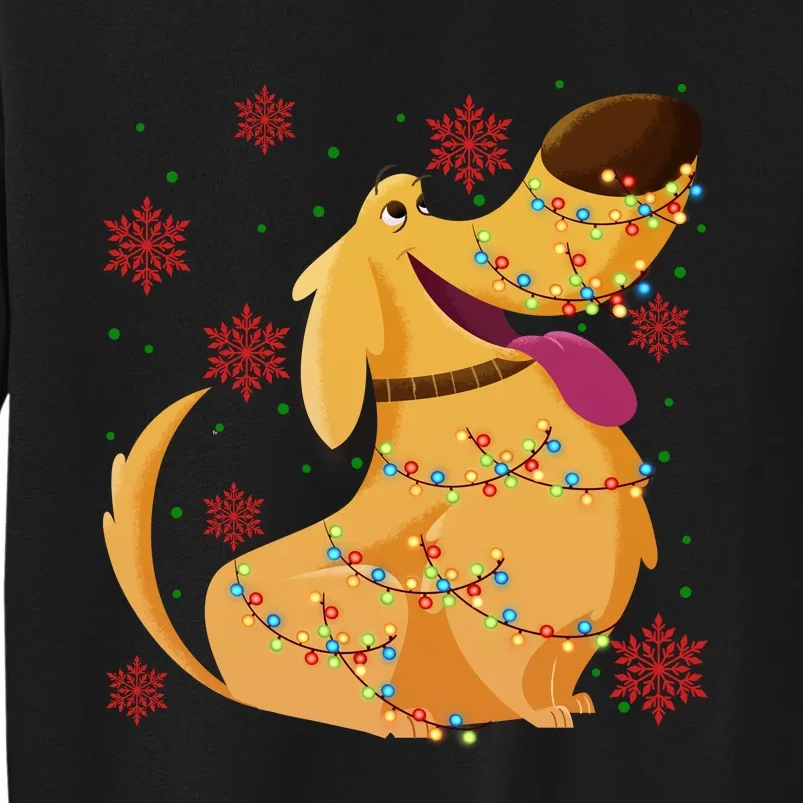 Up Movie Dug Dog Christmas Light Up Dug Dog Christmas Tall Sweatshirt