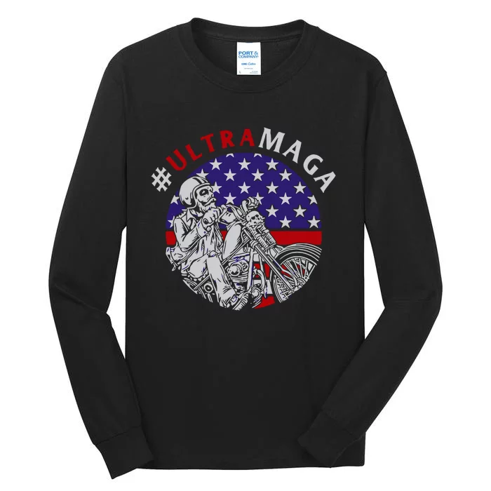 Ultra Maga Donald Trump 2024 Tall Long Sleeve T-Shirt