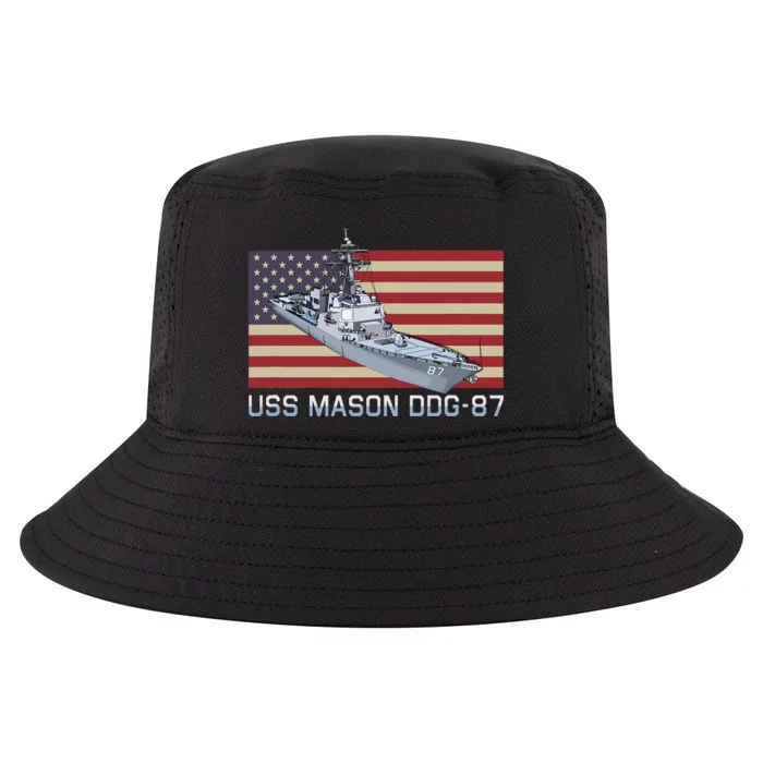 Uss Mason Ddg87 Ship Diagram American Flag Cool Comfort Performance Bucket Hat