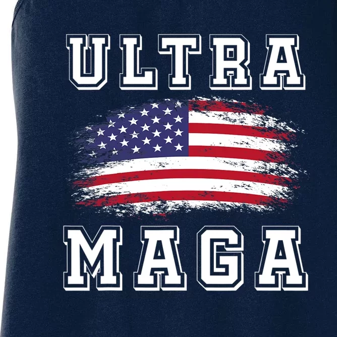 Ultra Maga Donald Trump American Pro Freedom Ultra MAGA Women's Racerback Tank