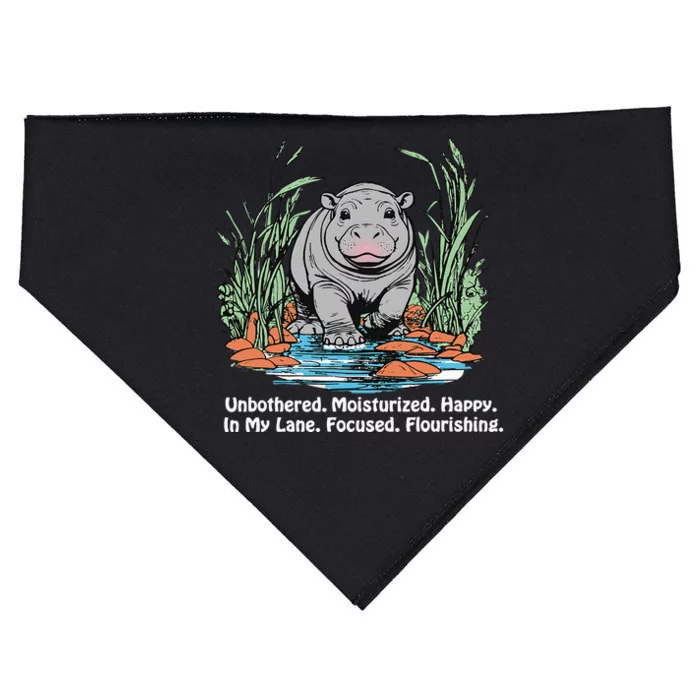 Unbothered Moo Deng Bouncy Pig USA-Made Doggie Bandana