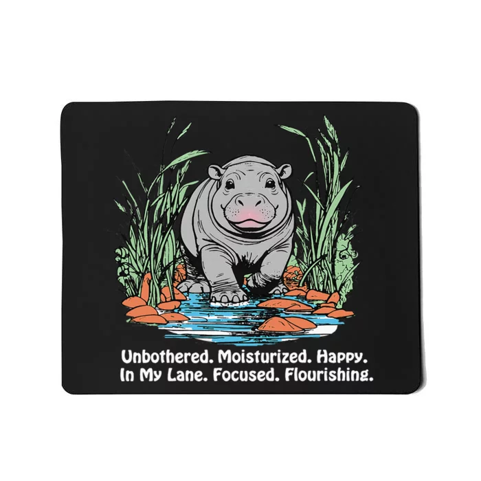 Unbothered Moo Deng Bouncy Pig Mousepad