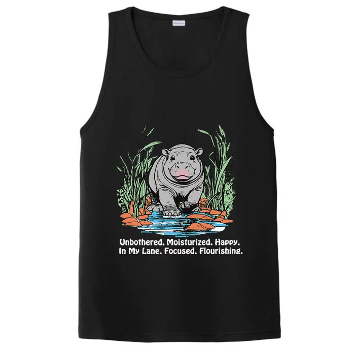 Unbothered Moo Deng Bouncy Pig Performance Tank