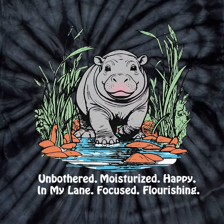 Unbothered Moo Deng Bouncy Pig Tie-Dye T-Shirt