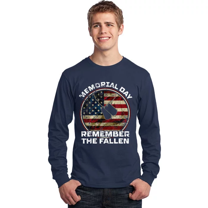 US Memorial Day Remember The Fallen Tall Long Sleeve T-Shirt