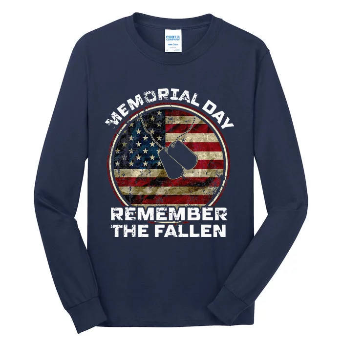 US Memorial Day Remember The Fallen Tall Long Sleeve T-Shirt