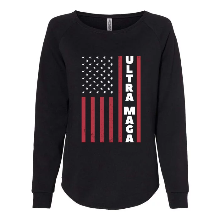 Ultra Maga Donald Trump 2024 Womens California Wash Sweatshirt