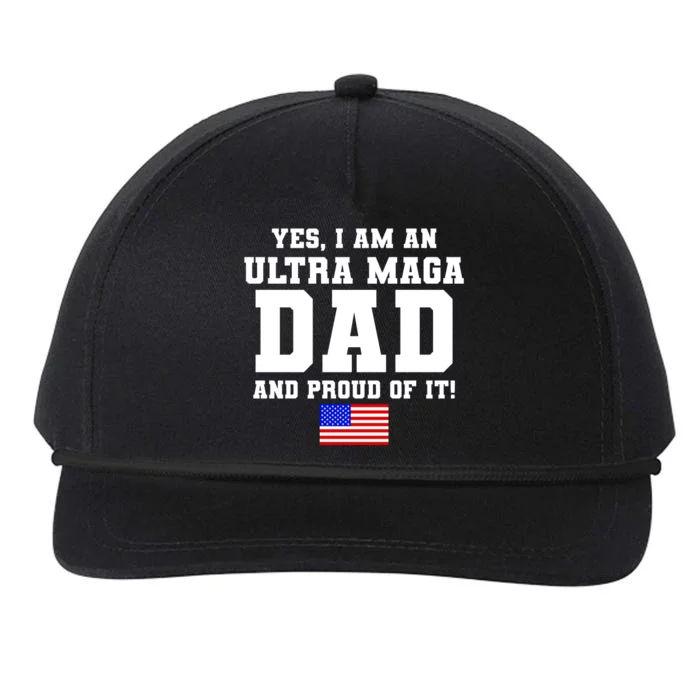 Ultra MAGA Dad And Proud Of It USA Pride Fathers Day 2022 Snapback Five-Panel Rope Hat