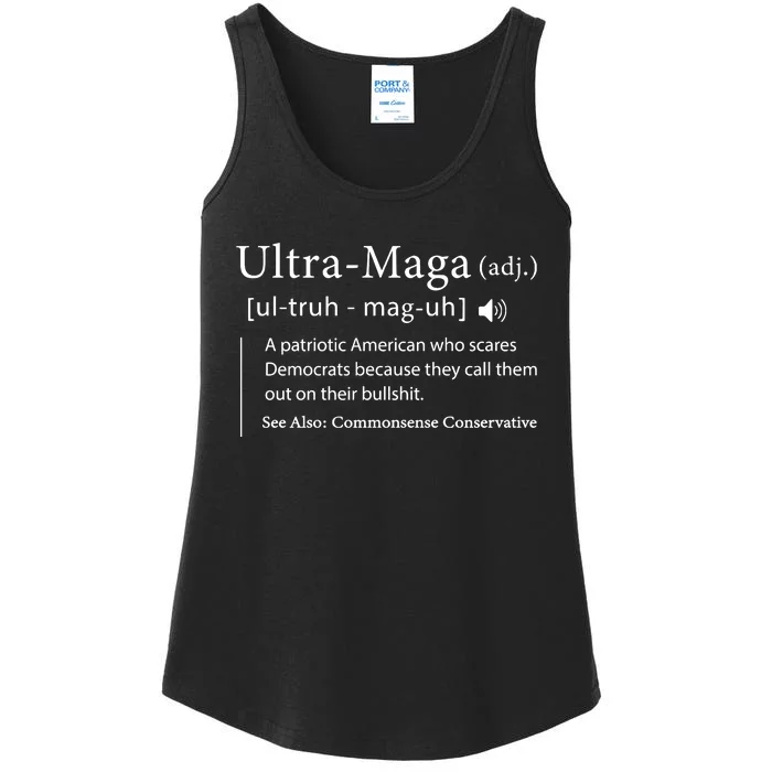 Ultra Maga Definition Trump 2024 Maga Ladies Essential Tank