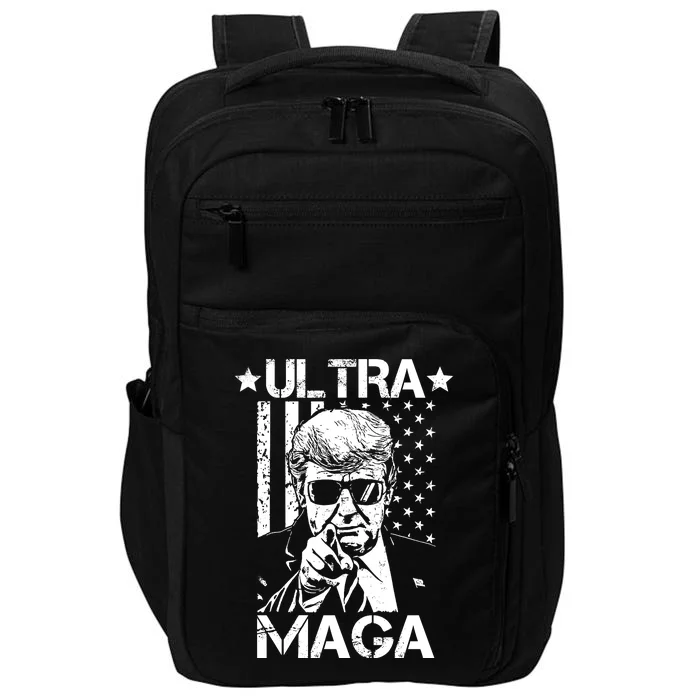 Ultra Maga Donald Trump USA Flag Impact Tech Backpack