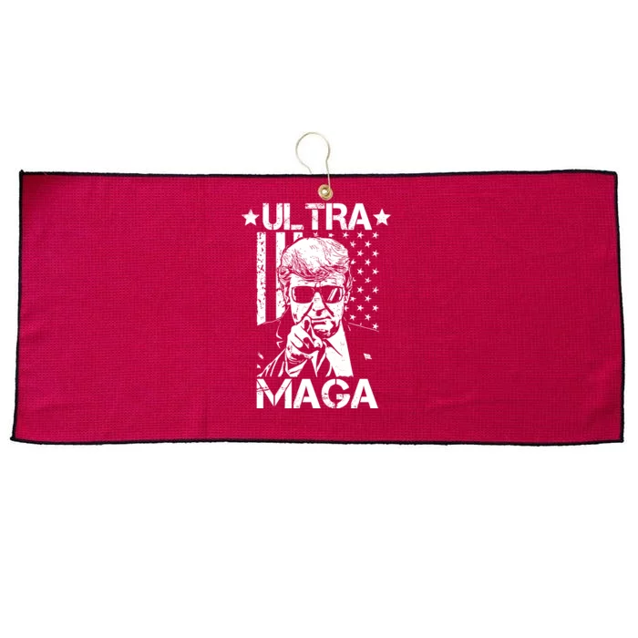 Ultra Maga Donald Trump USA Flag Large Microfiber Waffle Golf Towel