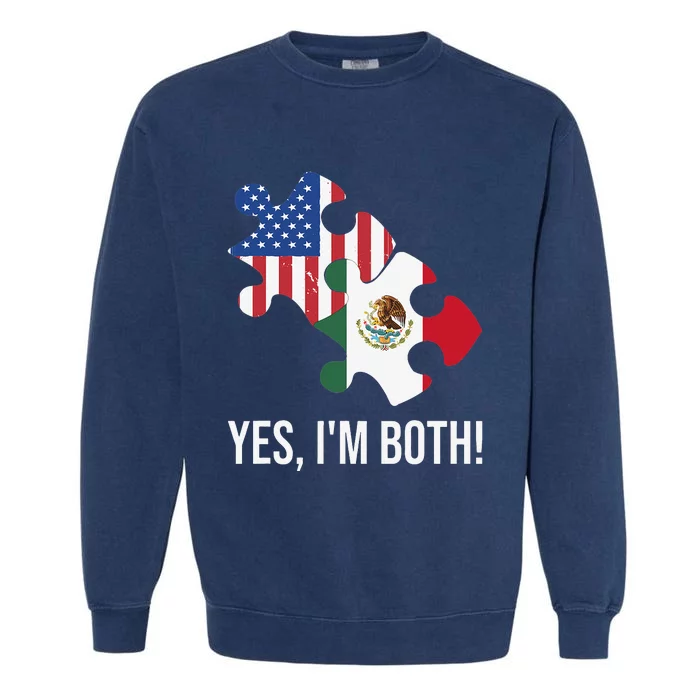 US Mexican Dual Citizenship Garment-Dyed Sweatshirt