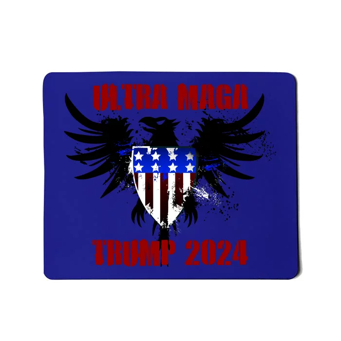 Ultra MAGA Eagle Grunge Splatter Trump 2024 Anti Biden Mousepad