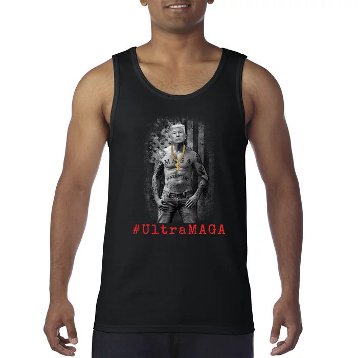 Ultra MAGA Funny Conservative Anti Biden Tank Top