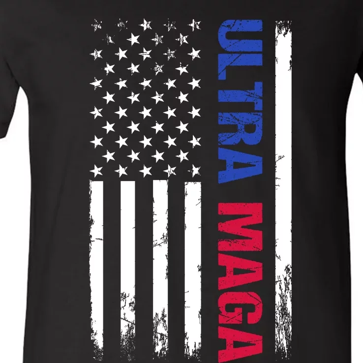 Ultra Maga Flag V-Neck T-Shirt