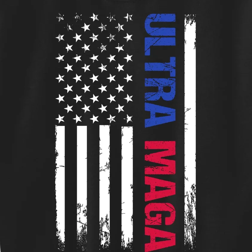 Ultra Maga Flag Kids Sweatshirt