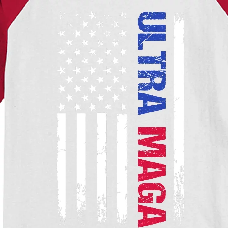 Ultra Maga Flag Kids Colorblock Raglan Jersey