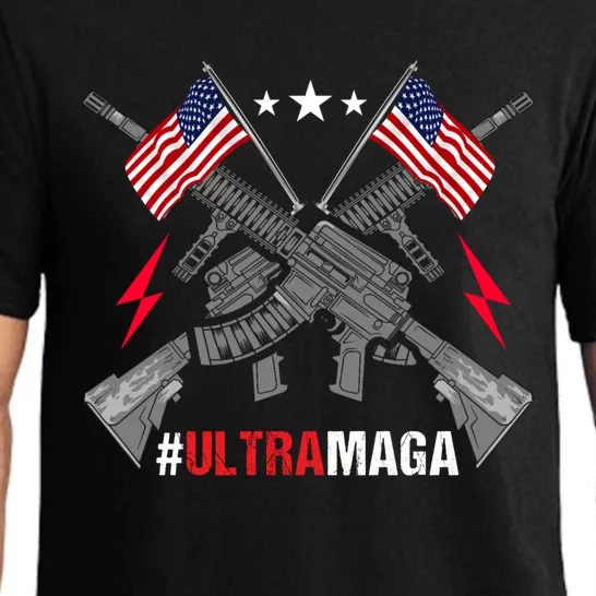 Ultra MAGA Funny Conservative Anti Biden Pro Trump Pajama Set