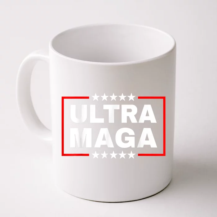 Ultra MAGA Funny Conservative Anti Biden Pro Trump Gift Front & Back Coffee Mug