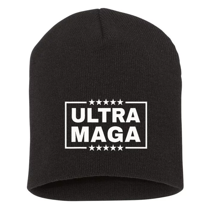 Ultra Maga Funny Anti Joe Biden Proud Ultra Mega Short Acrylic Beanie