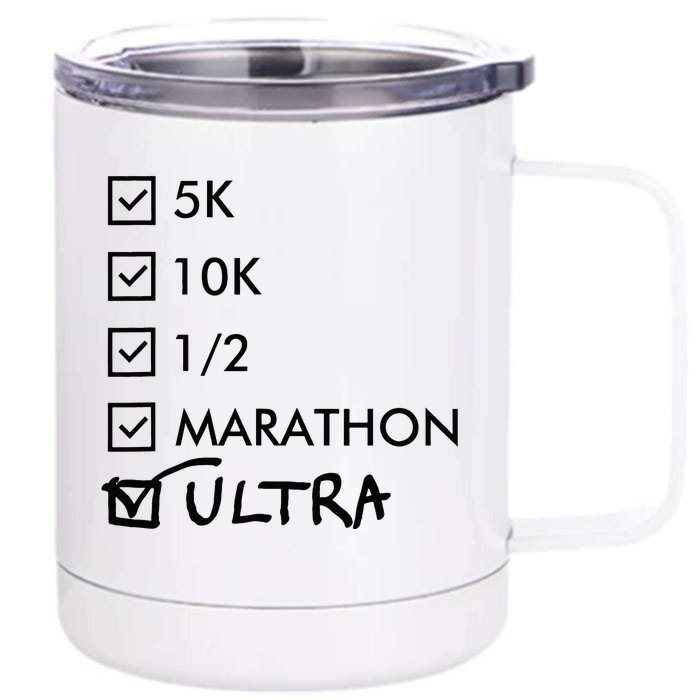 Ultra Marathon Finisher Running Front & Back 12oz Stainless Steel Tumbler Cup