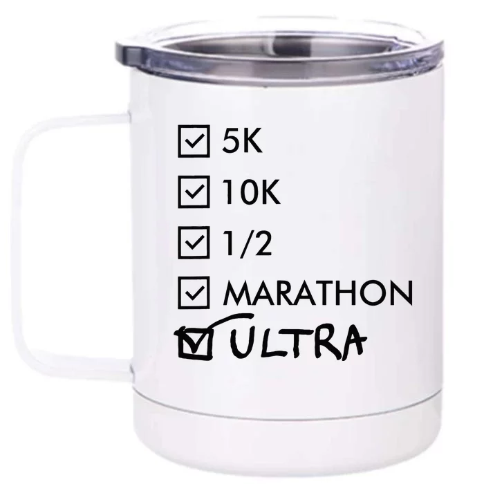 Ultra Marathon Finisher Running Front & Back 12oz Stainless Steel Tumbler Cup