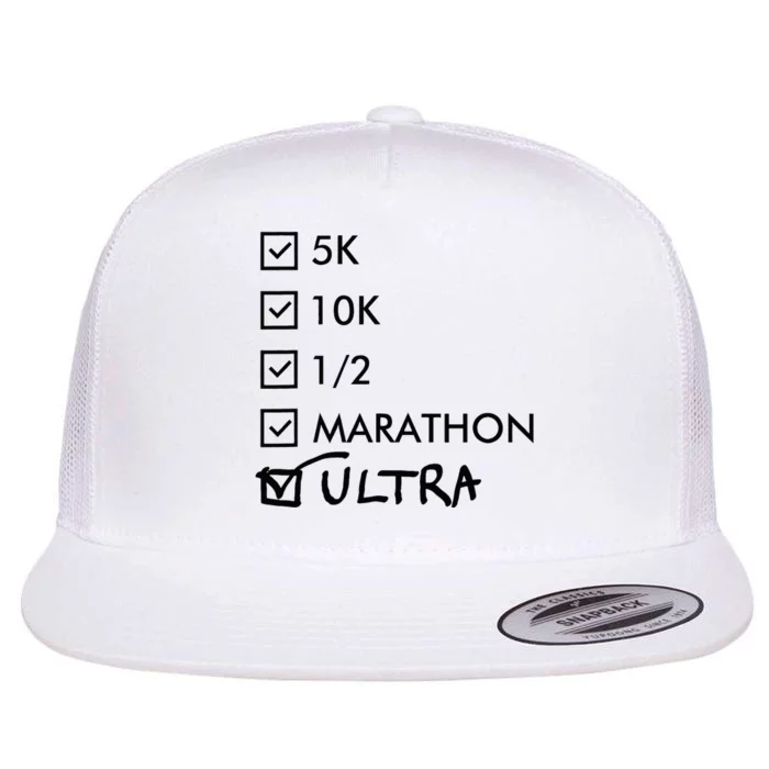 Ultra Marathon Finisher Running Flat Bill Trucker Hat