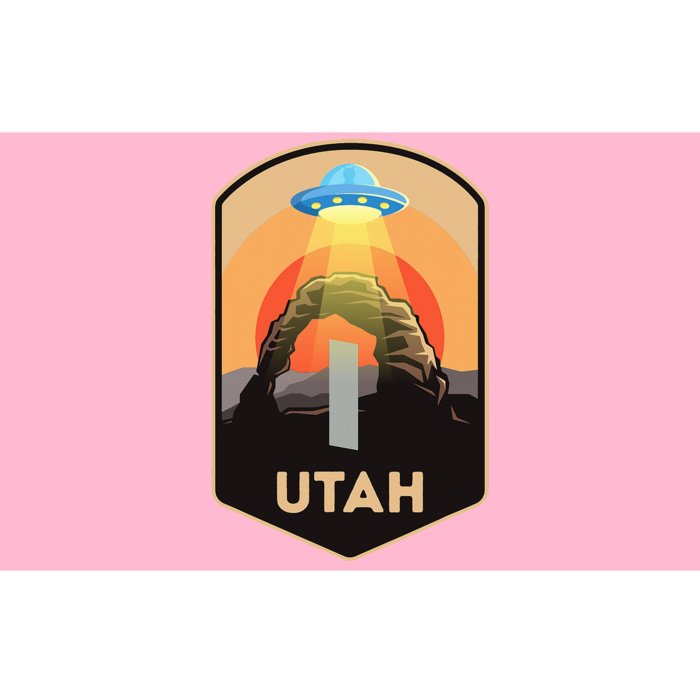 Utah Monolith Funny Utah National Park Spaceship Beam Bumper Sticker