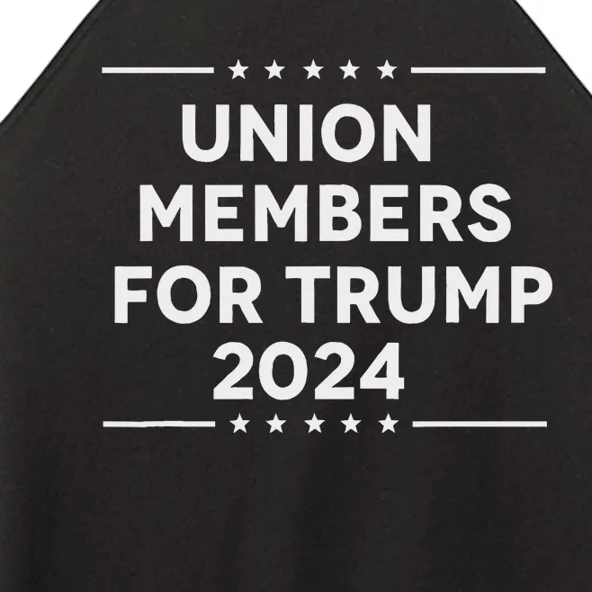 Union Members For Trump 2024 Patriotic Support Women’s Perfect Tri Rocker Tank