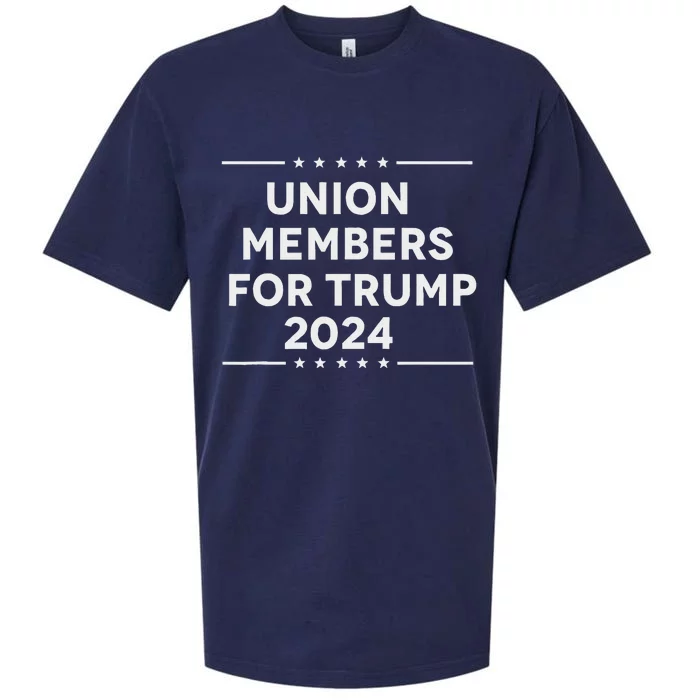 Union Members For Trump 2024 Patriotic Support Sueded Cloud Jersey T-Shirt